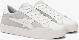SUN68 נעלי סניקרס SUN68 KATY LEATHER BIANCO/ARGENTO