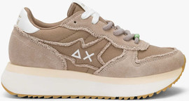 SUN68 נעלי סניקרס SUN68 BIG STARGIRL CANVAS- STONE GREY
