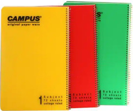 CAMPUS קמפוס PP מח ספירל 1 נושא A4 =