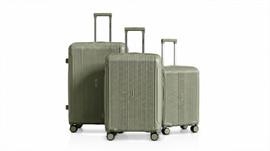 Ferrini ONYX סט מזוודות בלתי שבירות - צבע ירוק