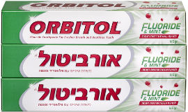 אורביטול משחת שיניים עם פלואוריד ומנטה