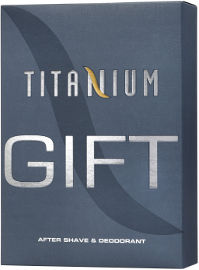 CARELINE TITANIUM סט אפטר שייב + דאודורנט ספריי לגבר