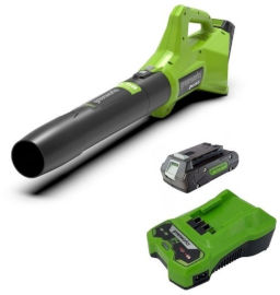 Greenworks מפוח עלים 24V דור 2 +סוללה 2Ah + מטען Greenworks
