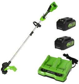 Greenworks חרמש/קוצץ קנטים 33 ס"מ  48V(2X24V) BL+שתי 2סוללות 4Ah + מטען מהיר