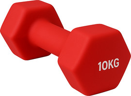 Energym זוג משקולת יד ציפוי ניאופרן10 קילו צבע אדום (2 יח')