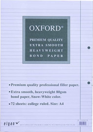 Oxford אוקספורד דפדפת לבנה 72 דף A4 =