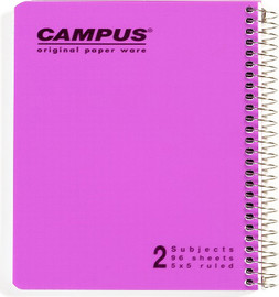 CAMPUS מחברת ספירלה 2 נושאים משובץ CAMPUS A5