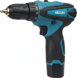 פטיש ומסמר מברגה/מקדחה נטענת MIZUKI 12V – סט הכולל 2 סוללות ליתיום, מטען ומזוודת נשיאה