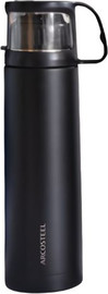 ARCOSTEEL תרמוס שחור לשתייה חמה/קרה Arcosteel 500ml