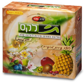 סודות המזרח תי לקס חליטת צמחים ופירות ליציאה קלה ללא קפאין בטעם פירות טרופיים