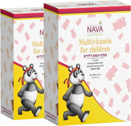 Nava מולטי ויטמין לילדים (300 דובונים)-2 יח'