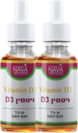 Nava ויטמין D3 נוזלי - 1000 יחב"ל - 2 HJW