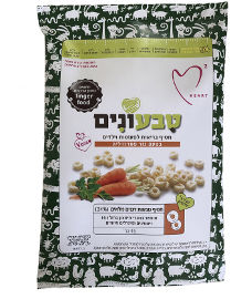 טבעונים חטיף טבעות דגנים מלאים במתיקות מעודנת, מגיל 9+ חודשים בטעם גזר פטרוזיליה