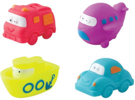 I AM Toys צעצועי אמבטיה כלי תחבורה צבעוניים