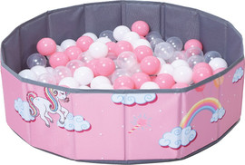 I AM Toys בריכת כדורים פרימיום מתקפלת + 80 כדורים - חד קרן