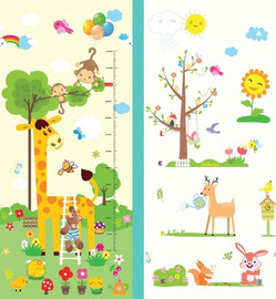 I AM Toys שטיח פעילות מתקפל 155 על 180 ס"מ עשוי XPE איכותי עם תיפור היקפי ותיק נשיאה - חיות היער / ג'ירפה