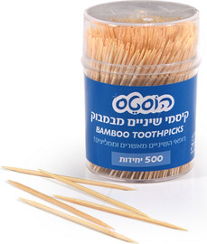 הוסטס קיסמי שיניים בחבית עגולה קשיחה 500 יחידות