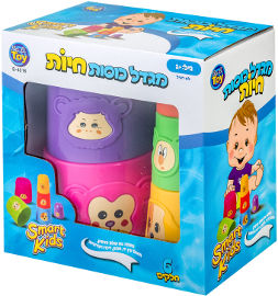 Smart Kids מגדל כוסות חיות 6 חלקים