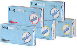 EASY TOUCH כפפות ניטריל כחולות עבות ללא אבקה 80 יחידות מידה: M