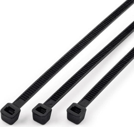 צור מרקט אזיקונים 3.6X250 מ"מ, חבק שחור 100 יחידות, עמידות גבוהה בקרינת UV, עמידות בטמפ' עד 85 (C°)