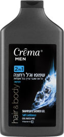 קרמה מן MEN שמפו וג'ל רחצה מנטה 2 ב-1