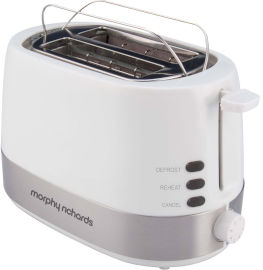 MORPHY RICHARDS מצנם 2 פרוסות white & silver דגם 44057