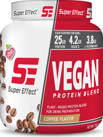 Super Effect אבקת חלבון טבעונית קפה