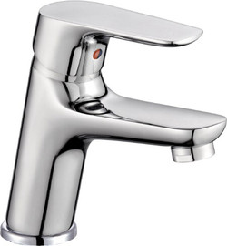 HOME-PRO ברז ערבוב ניצב לכיור רחצה, פיה קצרה, עשוי BRASS בגימור כרום