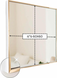 HOME-PRO מראת אלומיניום 60/60 אנודייז