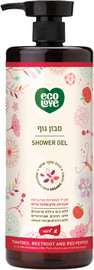 ecoLove סבון גוף, 1 ליטר, ירקות אדומים - אקולאב