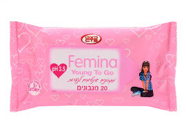 פמינה מגבונים יאנג TO GO אינטימיים לנערות