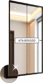 HOME-PRO מראת אלומיניום 60/100 שחור