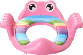 Toyland מקטין אסלה מרופד עם מנגנון כיוונון ליציבות מקסימאלית - ורוד