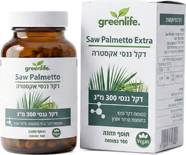 Greenlife כמוסות דקל ננסי 300 מ"ג 100 מ"ל