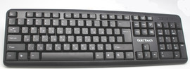 Gold Touch מקלדת חוטית Gold Touch KY500 USB - פריסה מלאה 104 מקשים - צבע שחור