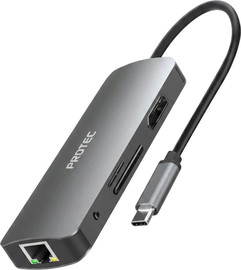 Protec תחנת עגינה 9 ב-1 חיבור USB-C דגם מבית Protec