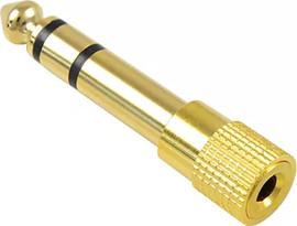 Gold Touch מתאם אודיו 6.5 מ"מ זכר ל-3.5 מ"מ נקבה סטריאו מצופה זהב