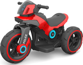 טוויסט אופנוע POLICE 6V מפואר עם אפקטים ואור - אדום