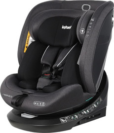 Infanti כסא בטיחות מלידה משולב בוסטר דגם I-Turn 360 R129 צבע מושב הבטיחות שחור-לילה