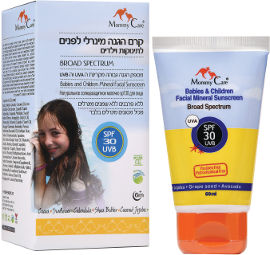 מאמי קר קרם הגנה מינרלי לפנים לתינוקות וילדים SPF30