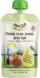 תבואות מחית אגס תפוח אורגני