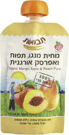 תבואות מחית מנגו תפוח אפרסק אורגני