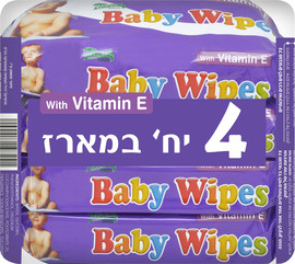 טרופיקל מגבוני בד לחים 72 יח' בתוספת ויטמין E