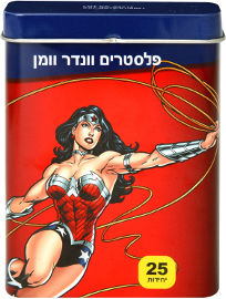 גיבורי על פלסטרים באריזת מתכת בעיצוב וונדר וומן