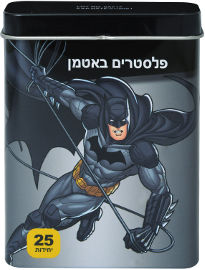 גיבורי על פלסטרים באריזת מתכת בעיצוב באטמן