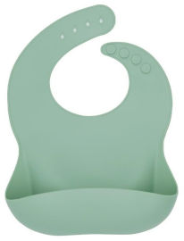 Miya Baby סינר סיליקון רך במיוחד עם כיס וסגירה עליונה - ירוק פסטל
