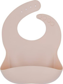Miya Baby סינר סיליקון רך במיוחד עם כיס וסגירה עליונה - בז'