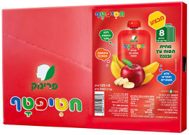 חטיפטף מחית תפוח עץ ובננה מארז