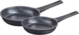 MORPHY RICHARDS סט 2 מחבתות יציקת אלומיניום 24+20 סדרת BLACK SHALE מקט MRF10024/28