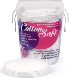 Cotton Soft פדים אובליים להסרת איפור 40 יחידות